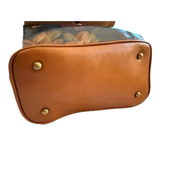 Patricia Nash Leather Drawstring Bucket Floral Backpack Purse Soft Lined Pockets - Picture 16 of 16